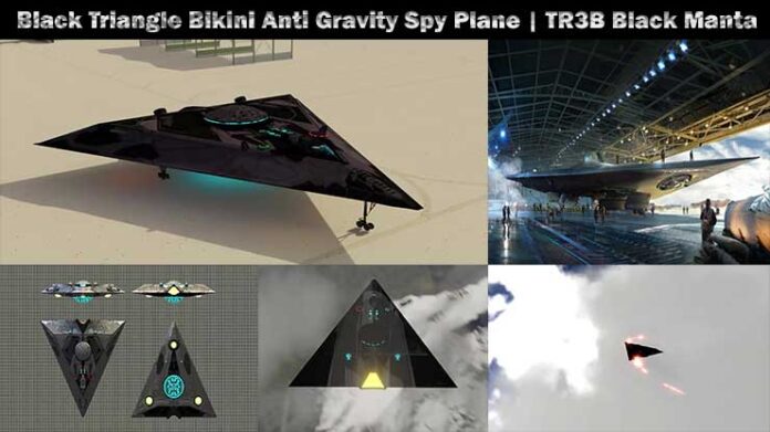 Black Triangle Bikini Anti Gravity Spy Plane | TR3B Black Manta - By militrayfacts.com